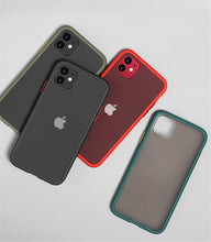 Cargar imagen en el visor de la galería, N1986N Phone Case For iPhone 11 Pro X XR XS Max 7 8 Plus Luxury Contrast Color Frame Matte Hard PC Protective For iPhone 11 Case